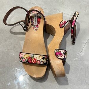 Tabitha Simmons Wooden Floral Sandals